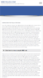 Mobile Screenshot of mberules.com